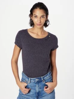 Ragwear T-shirts Shirt MINTT Dames Zwart Gemêleerd -Kleding Outlet Winkel 064f3c25e36fabb7ea930895af026cd4
