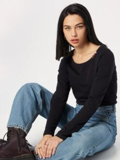 Ragwear Longsleeves Shirt Florah Dames Zwart -Kleding Outlet Winkel 393154ff71792a647528e068549c351c