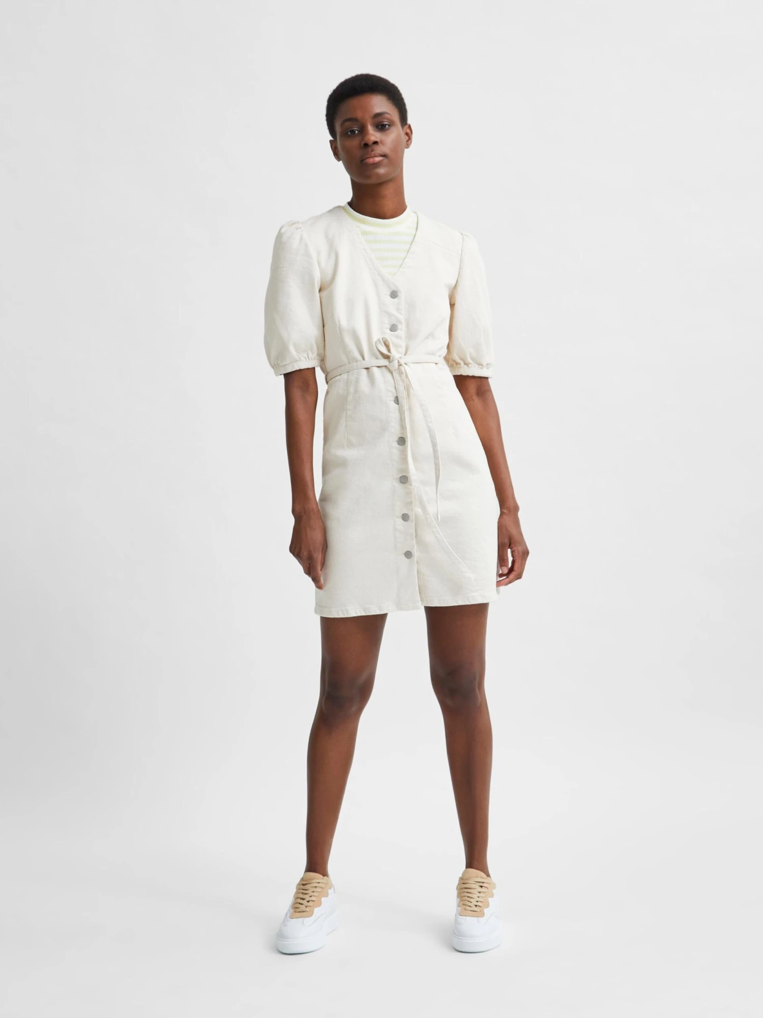 Selected Femme Blousejurken Blousejurk Sophia Dames Offwhite 5 Selected Femme Blousejurken Blousejurk Sophia Dames Offwhite - Afbeelding 3