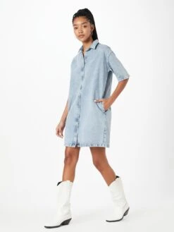 Mustang Blousejurken Blousejurk Perry Dames Blauw -Kleding Outlet Winkel 4c2a59cbc3c1c2a113f8ce2a795de39a