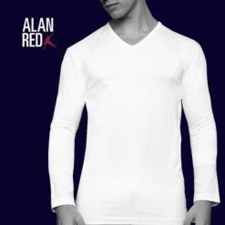 Alan Red T-shirt Oslo V Hals Longsleeve -Kleding Outlet Winkel 57669 9
