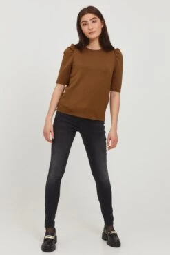 B.young T-shirts Shirt BYPUSTI Dames Bruin -Kleding Outlet Winkel 5e703736201ca73d5b1cd12b9170cabb