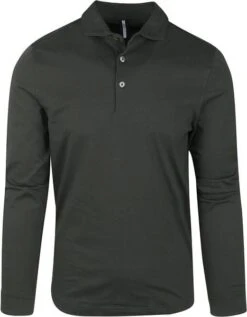 Profuomo Groene Longsleeve Polo 12 Profuomo Groene Longsleeve Polo -Kleding Outlet Winkel 72557 1 1