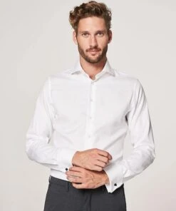 Profuomo Shirt Cutaway Dubbel Manchet Wit -Kleding Outlet Winkel 7274 4