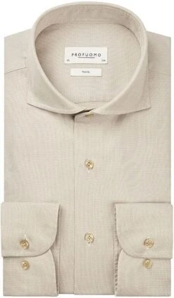 Profuomo Travel Shirt Beige -Kleding Outlet Winkel 74706 1 1