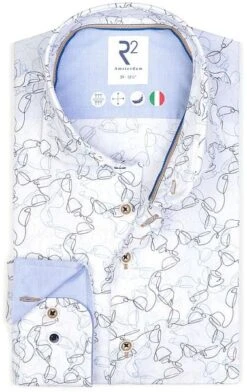 R2 Overhemd Koffiekopjes Wit -Kleding Outlet Winkel 76924 1 1