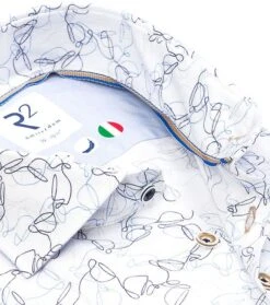 R2 Overhemd Koffiekopjes Wit -Kleding Outlet Winkel 76924 4