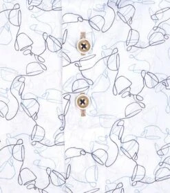 R2 Overhemd Koffiekopjes Wit -Kleding Outlet Winkel 76924 5