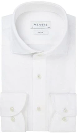 Profuomo Knitted Overhemd Wit