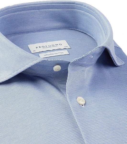 Profuomo Japanese Knitted Overhemd Royal Blauw 6 Profuomo Japanese Knitted Overhemd Royal Blauw - Afbeelding 4