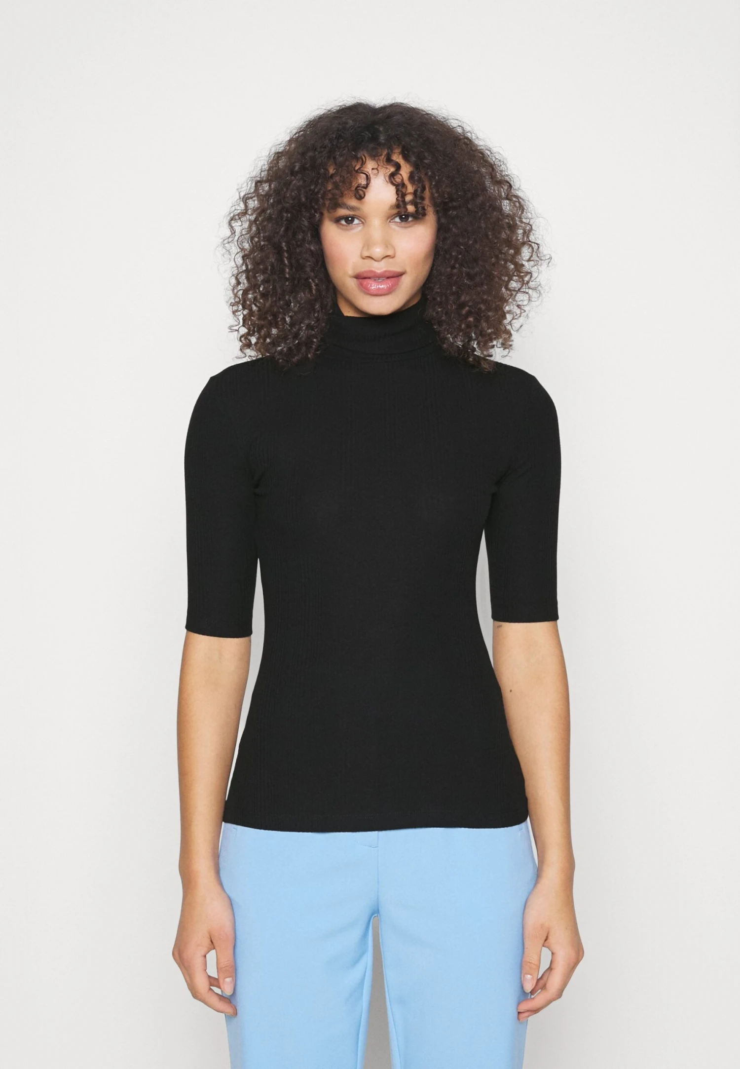 SLIM TURTLENECK HALF SLEEVES - T-shirt Basic 3 SLIM TURTLENECK HALF SLEEVES - T-shirt Basic