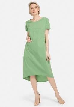 HELMIDGE Midi Jurken Jurk Dames Groen -Kleding Outlet Winkel 861022fa69182a73c431fb24ef373e07