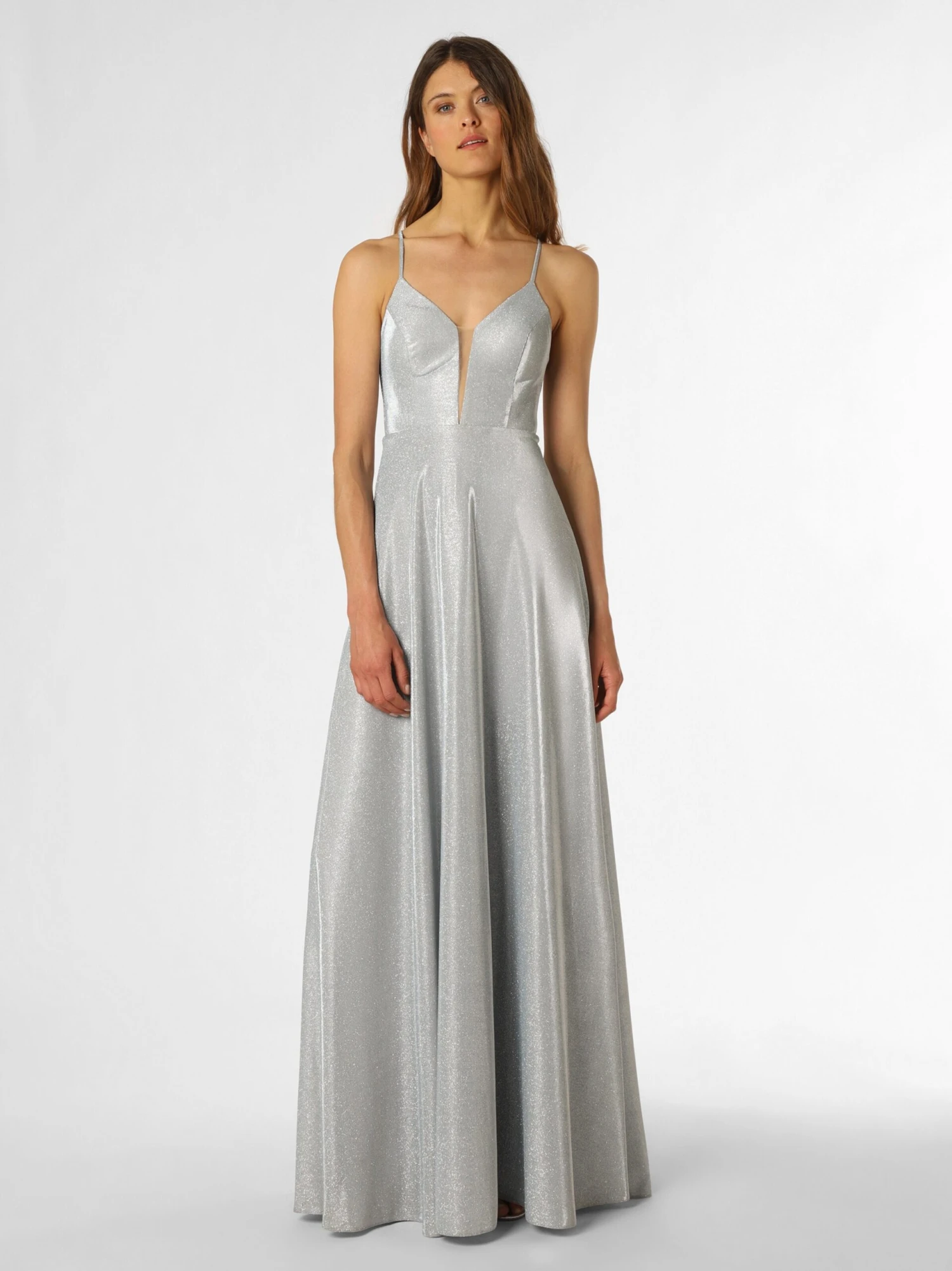 Marie Lund Avondjurken Avondjurk Dames Zilver 3 Marie Lund Avondjurken Avondjurk Dames Zilver