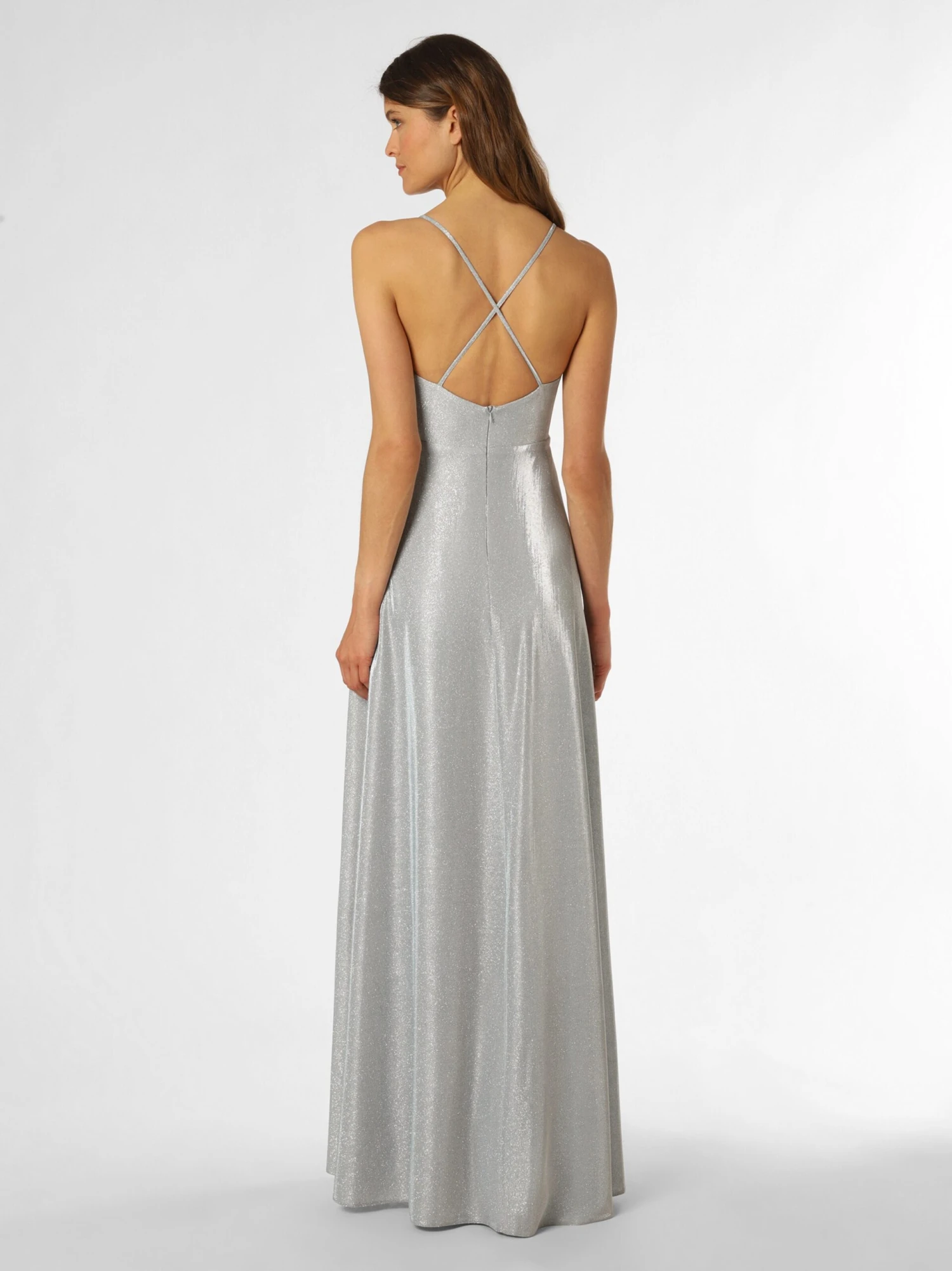 Marie Lund Avondjurken Avondjurk Dames Zilver 4 Marie Lund Avondjurken Avondjurk Dames Zilver - Afbeelding 2