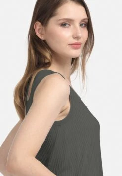 HELMIDGE Mouwloze Shirts Top Dames Groen -Kleding Outlet Winkel c68a2b2ac5858738c60d748a6b3349df