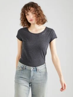 Ragwear T-shirts Shirt MINTT Dames Donkergrijs -Kleding Outlet Winkel e215808275aa771a510aff264b90a65e